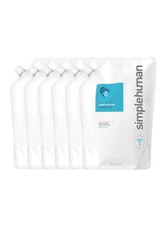 simplehuman simplehuman Fragrance Free Moisturizing Liquid Hand Soap Refill Pouch 34 Fl Oz Pack of 6 