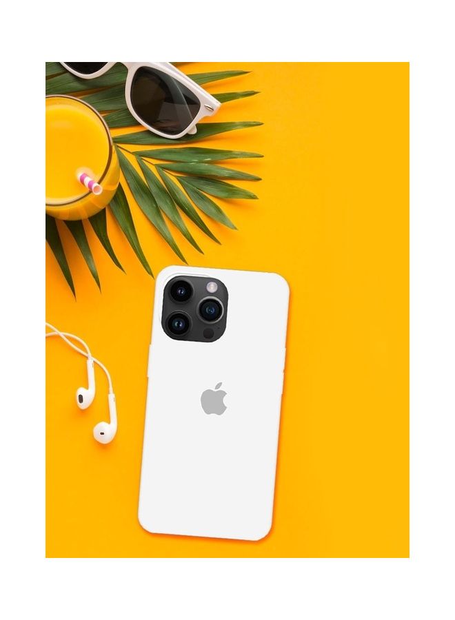 NIBEMINENT Silicone Cover Liquid Gel Soft Ultra Slim Shockproof Back Case Full Body Protection For Apple iPhone 14 Pro 6.1 inch White - Image 4