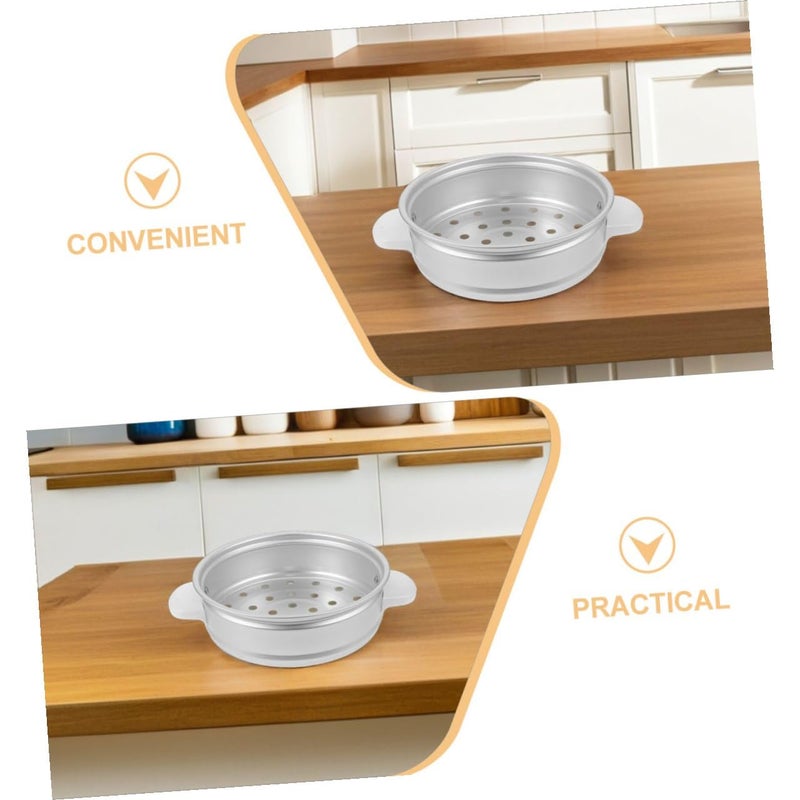 2pcs Aluminum Steamer Basket 2L 19 4cm Diameter For Vegetables Dumplings Seafood - Image 4