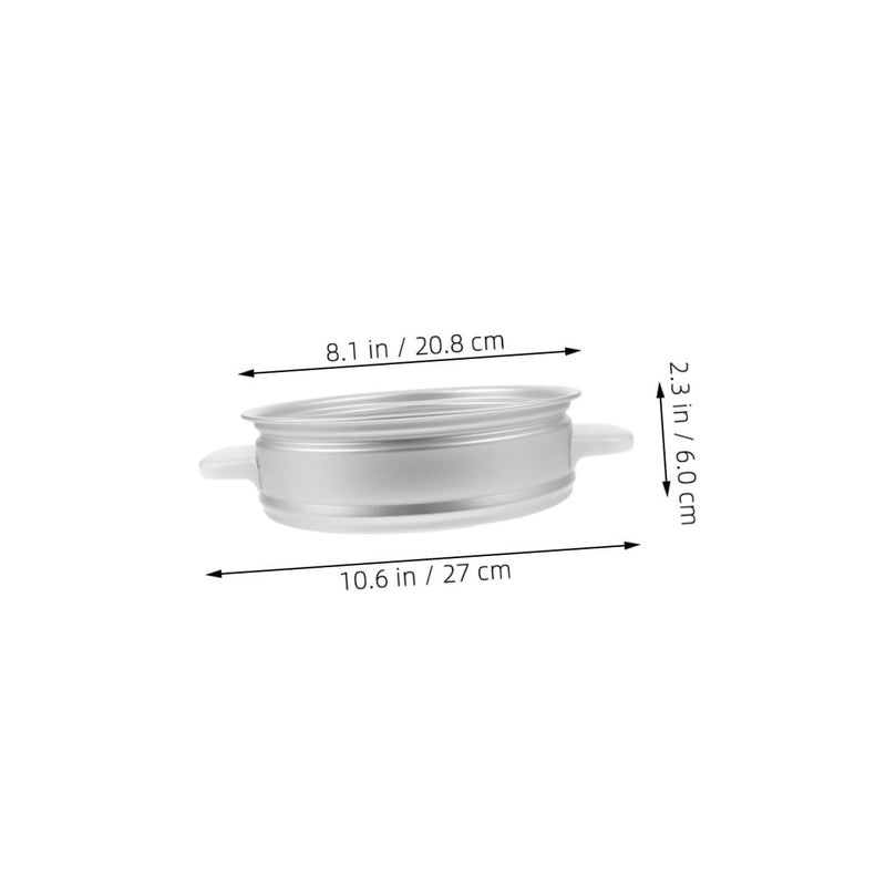 2pcs Aluminum Steamer Basket 2L 19 4cm Diameter For Vegetables Dumplings Seafood - Image 3