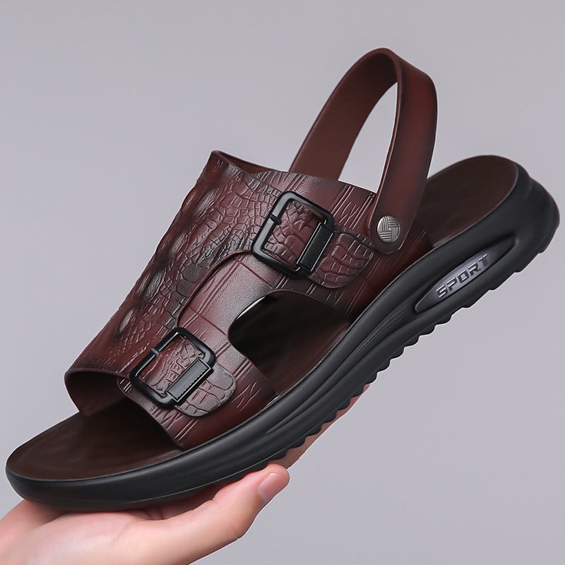 Men'S Sandals, Wear-Resistant Thick-Soled Slippers, Men'S Beach Shoes, Dual-Use Waterproof Sandals That Can Be Soaked In Water And Are Durable - Image 1