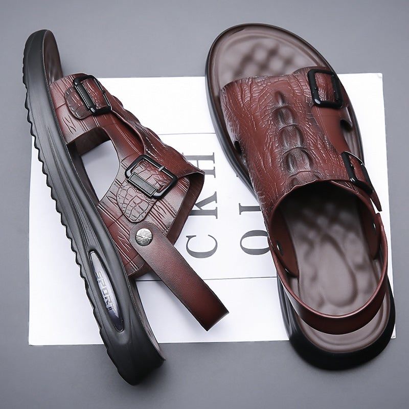 Men'S Sandals, Wear-Resistant Thick-Soled Slippers, Men'S Beach Shoes, Dual-Use Waterproof Sandals That Can Be Soaked In Water And Are Durable - Image 3