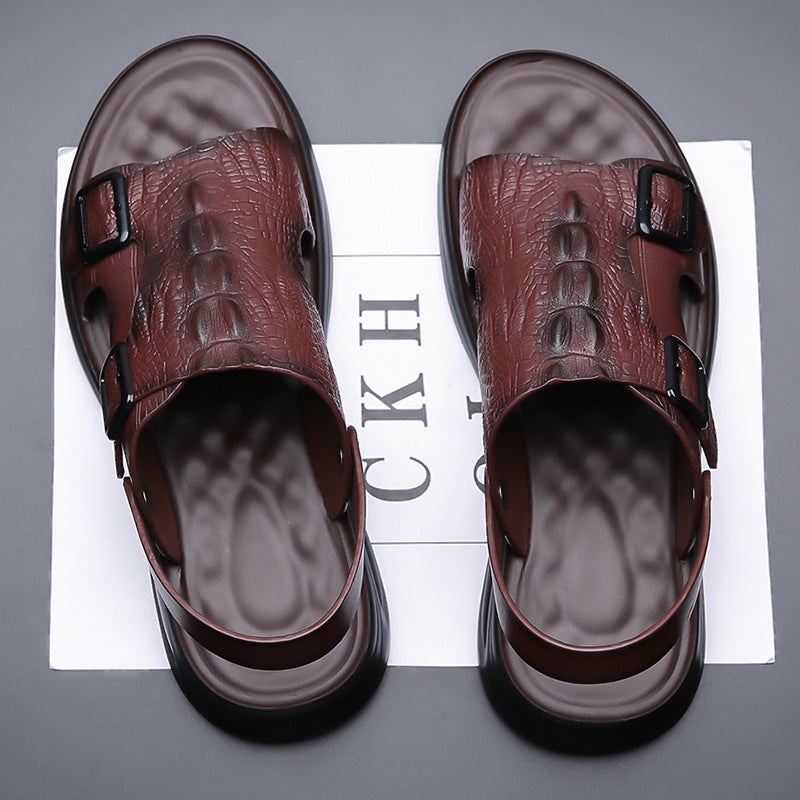 Men'S Sandals, Wear-Resistant Thick-Soled Slippers, Men'S Beach Shoes, Dual-Use Waterproof Sandals That Can Be Soaked In Water And Are Durable - Image 2