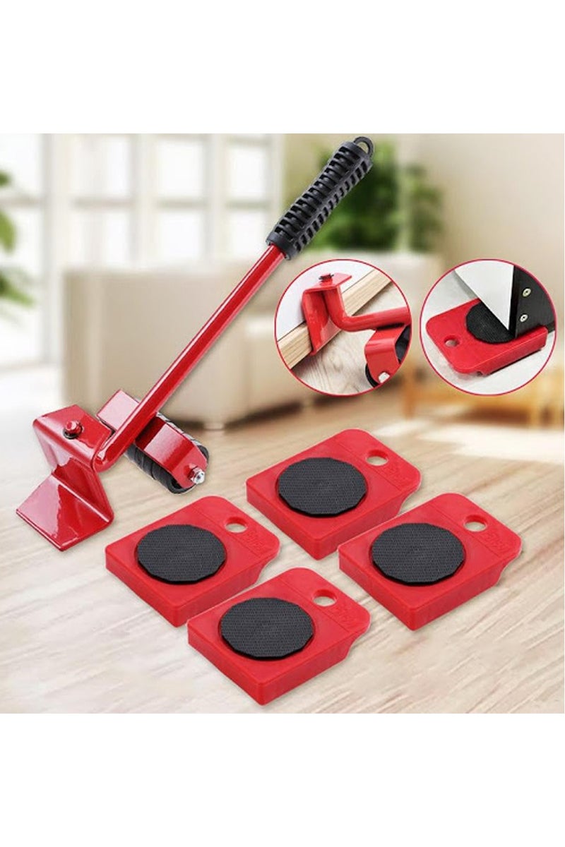 Quantum Bay Furniture Lifter and Moving Tool Kit, 5-Piece Heavy Duty Furniture Moving Set, Adjustable Furniture Lifter with 360° Rotating Sliders, Anti-Slip Pads and Ergonomic Handle, Appliance Moving Roller for Sofa, Washing Machine, Wardrobe, Home and Office Use  - Image 2