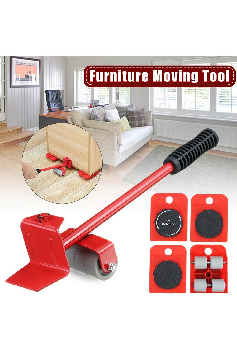 Quantum Bay Furniture Lifter and Moving Tool Kit, 5-Piece Heavy Duty Furniture Moving Set, Adjustable Furniture Lifter with 360° Rotating Sliders, Anti-Slip Pads and Ergonomic Handle, Appliance Moving Roller for Sofa, Washing Machine, Wardrobe, Home and Office Use  - Image 3