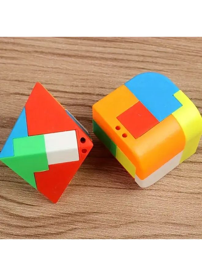 8PCS 3D Puzzle Luban Lock Keychain Educational Toys Party Favors For Kids - Image 5