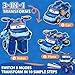 Super Wings Transformable Toys 5 Action Figure Supercharge Tobot Leo 3 in 1 Rescue Bots Transforming Airplane Car Robot Educational Toys for Boys and Girls Age 3 Gifts for Preschool Kids - Image 4