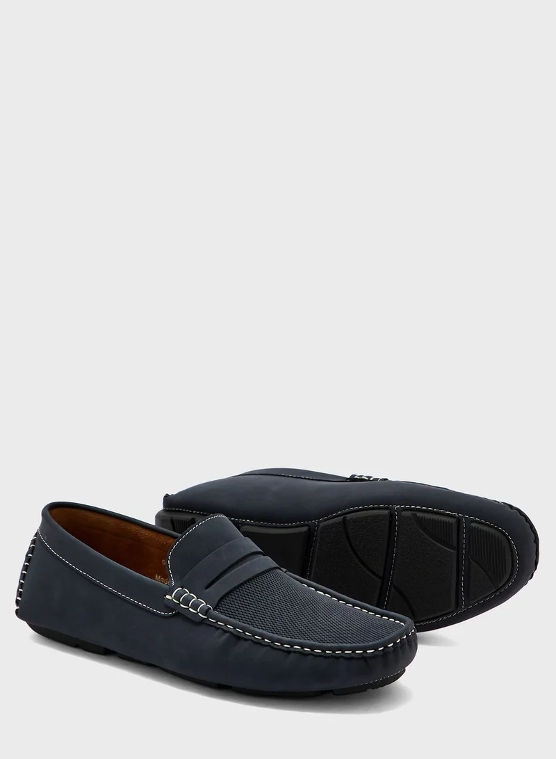 Robert Wood Saddle Detail Loafers