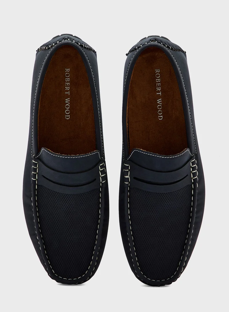 Robert Wood Saddle Detail Loafers
