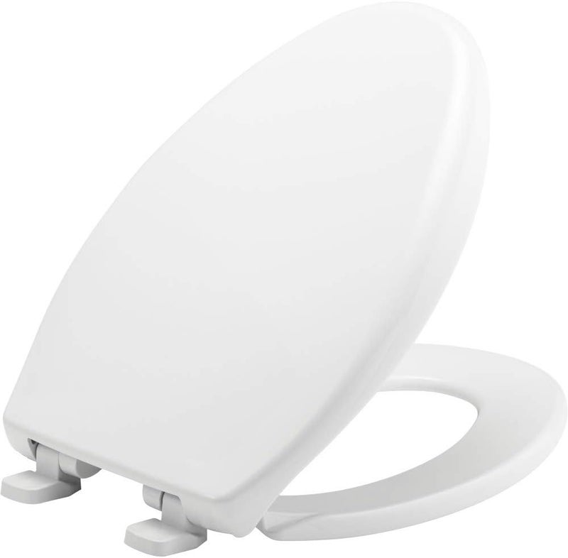Bemis 7900TDGSL Commercial Heavy Duty Closed Front Toilet Seat with Cover, Industrial No Slam Seat with Secure Installation, Made in USA, Elongated, White - Image 1