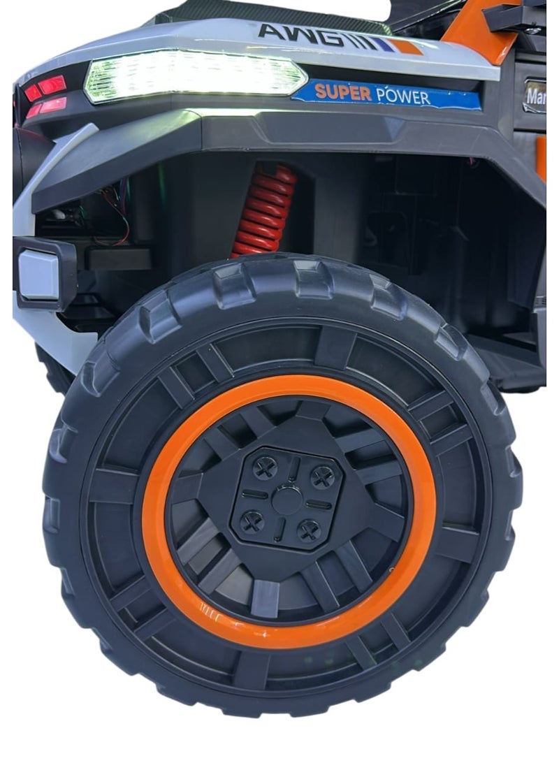 سوبر سيارة جيب كهربائية للأطفال - بطارية ١٢ فولت، مقعد مزدوج، محركات دفع رباعي، جهاز تحكم عن بعد - Image 2