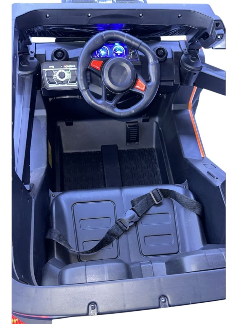 سوبر سيارة جيب كهربائية للأطفال - بطارية ١٢ فولت، مقعد مزدوج، محركات دفع رباعي، جهاز تحكم عن بعد - Image 3