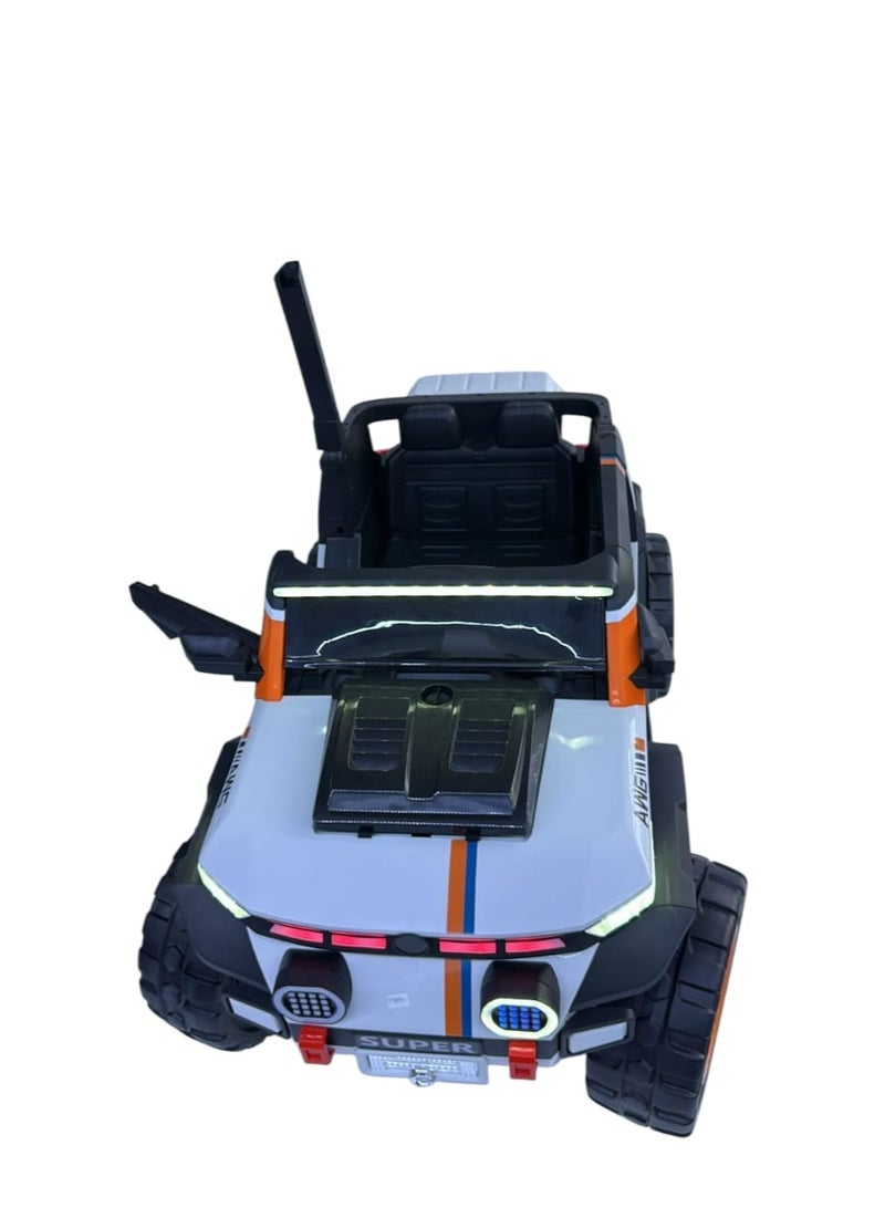 سوبر سيارة جيب كهربائية للأطفال - بطارية ١٢ فولت، مقعد مزدوج، محركات دفع رباعي، جهاز تحكم عن بعد - Image 4