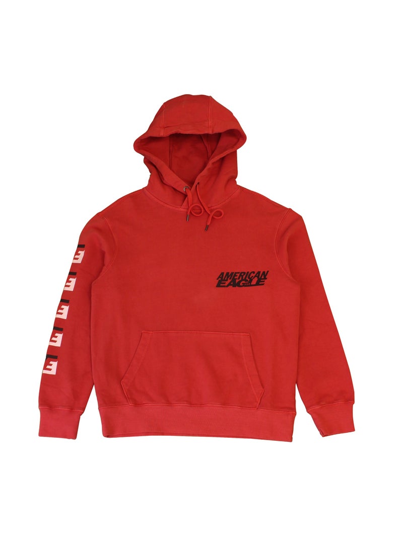 American Eagle American Eagle Graphic Hoodie Size Small - Red  - Image 2