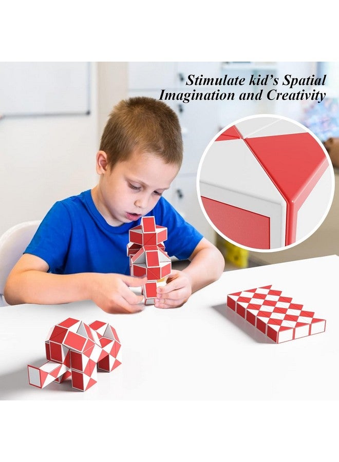 كيديتوس مكعبات سحرية على شكل ثعبان من كيديتو تشيي، لعبة أحجية ملتوية (60 مكعبًا)، للأطفال من عمر 6 سنوات فما فوق، متعددة الألوان - Image 4
