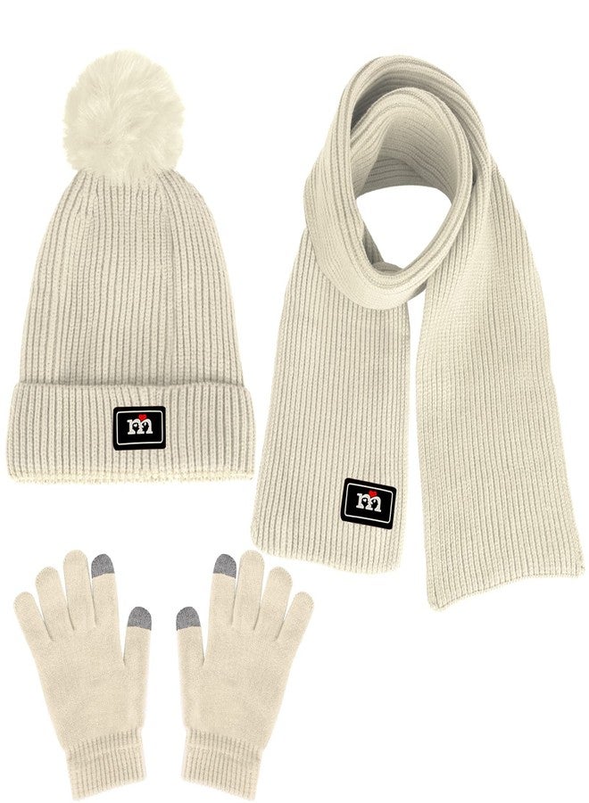 Openfly Boys Girls Winter Knit Warm Fleece Lined Hat Scarf Gloves Set for 2-7 Years Boys Girls Winter Beanie Hat Scarf Gloves - Image 1