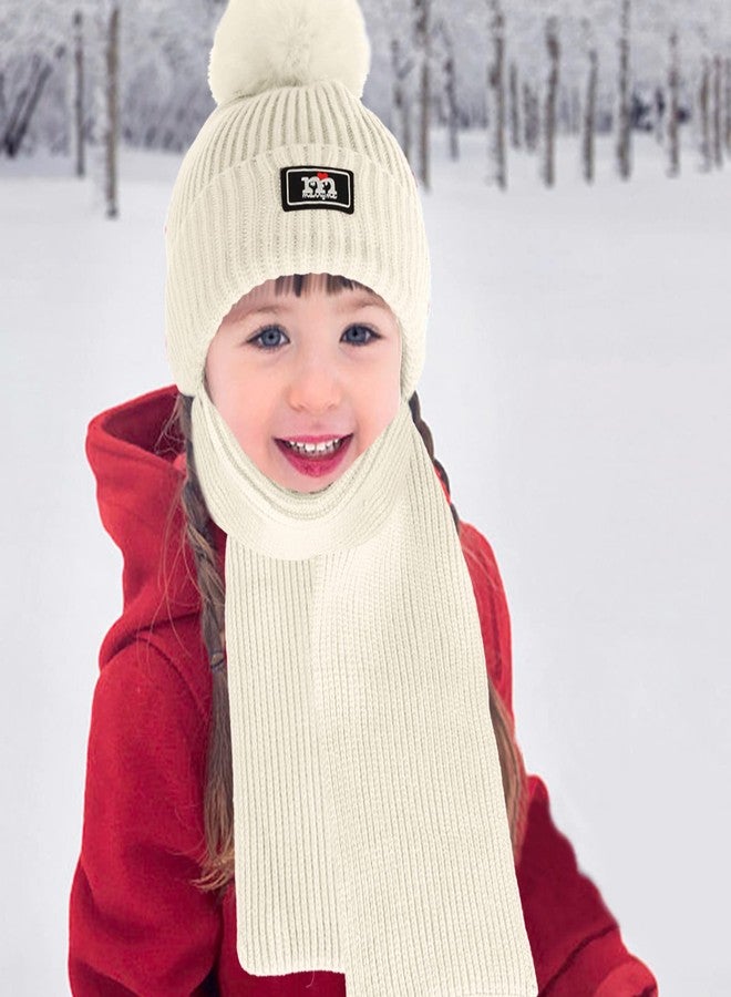 Openfly Boys Girls Winter Knit Warm Fleece Lined Hat Scarf Gloves Set for 2-7 Years Boys Girls Winter Beanie Hat Scarf Gloves - Image 2