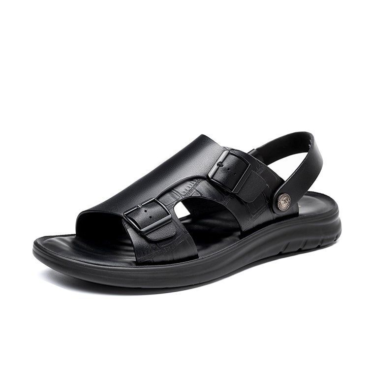 LAORENTOU Beach Sandals Men's Black/Brown - Image 2