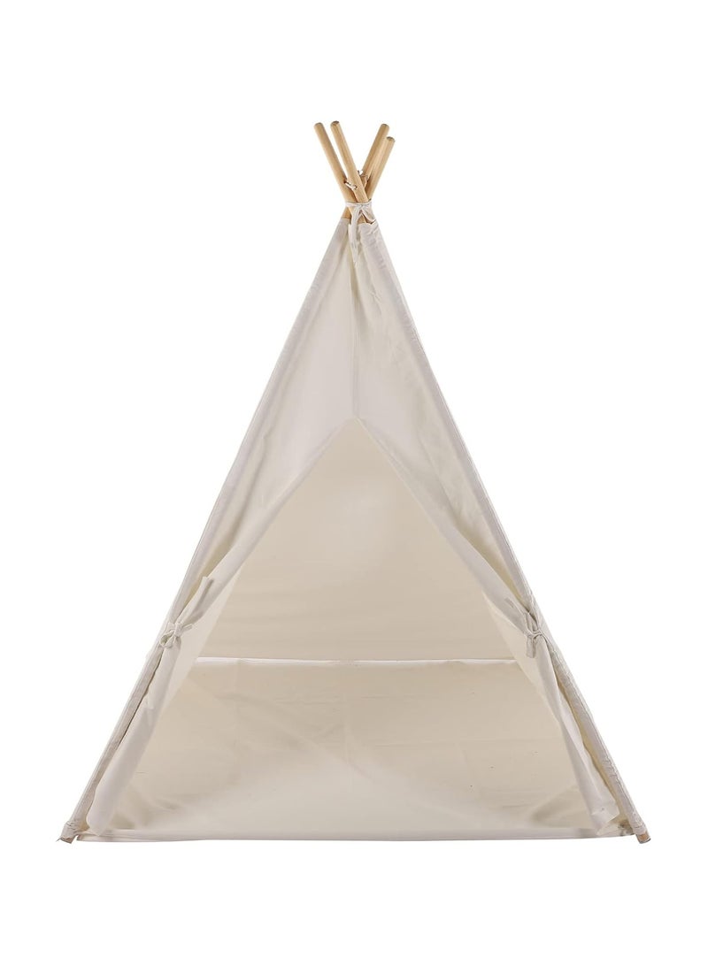 Portable Pop Up Teepee Tent – Breathable & Foldable Design White (5.3x4.1x35.11 cm)