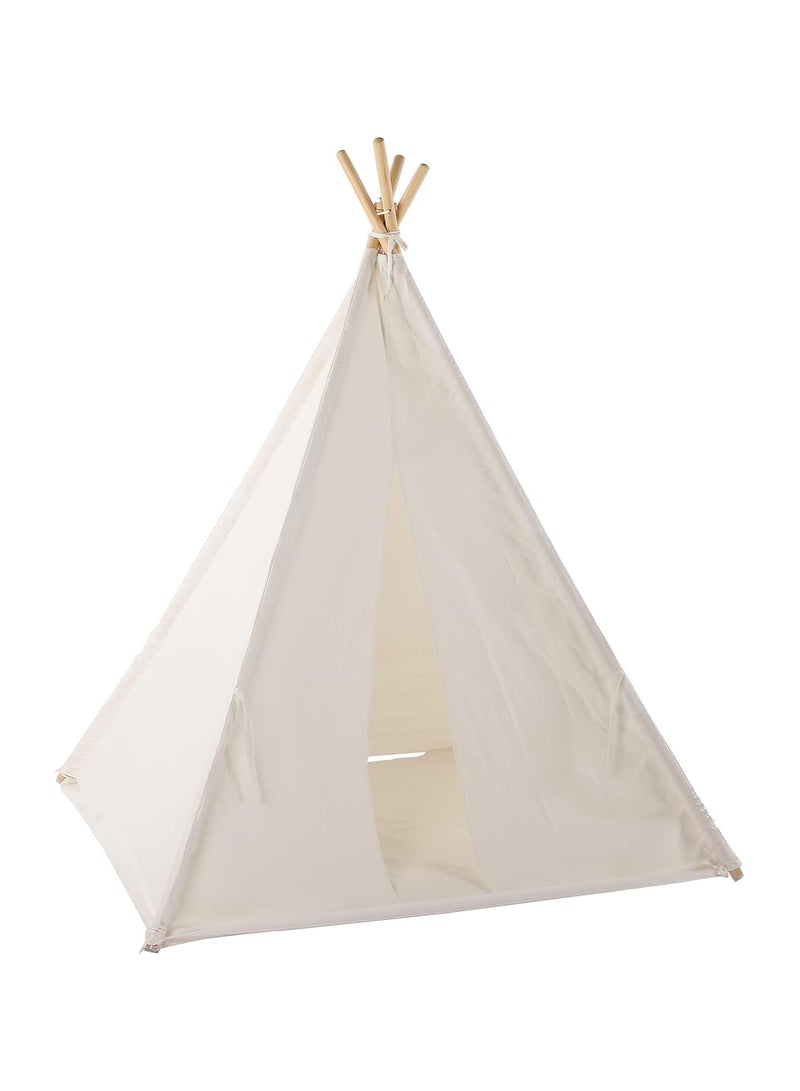 Portable Pop Up Teepee Tent – Breathable & Foldable Design White (5.3x4.1x35.11 cm)