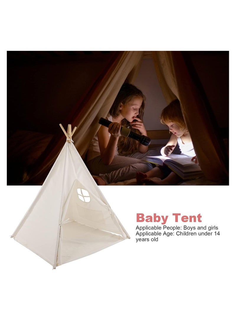 Portable Pop Up Teepee Tent – Breathable & Foldable Design White (5.3x4.1x35.11 cm)