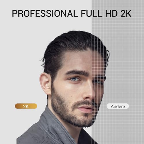 Diccik 2K Webcam with Microphone, 1440P QHD Web Cam for Desktop Computer, Plug and Play USB Computer Camera for Laptop/PC, Streaming Web Camera with Auto Light Correction for Zoom/Teams/Skype, Mac/Windows - Image 2