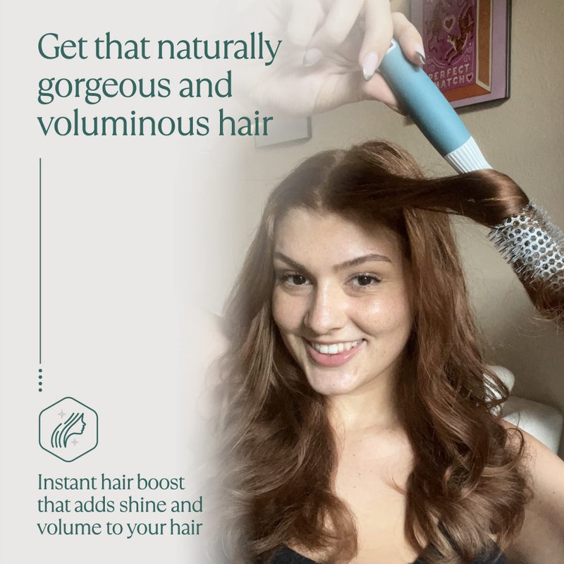 Osensia Round Brush for Blow Drying - Extra Small Ceramic Thermal Ionic Roller Brush for Sleek, Salon Blowout - Lightweight Round Hair Brush for Precise Styling and Manageable Hair (Bristle 1.7in, Barrel 1in) - Image 5