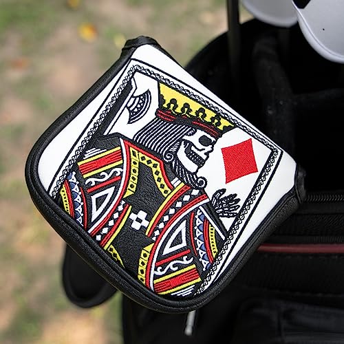 BAIRBRE Golf Putter Covers Mallet Putter Headcover Poker Diamond King Mallet Putter Cover with Magnetic Closure Golf Headcover for Most Brands - Image 5