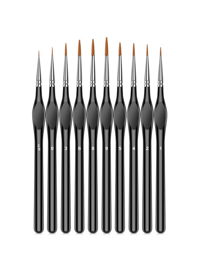 cocoaland 10Pcs Micro Paint Brushes Set With Triangular Handles For Acrylic Watercolor Crafts Models - Image 1