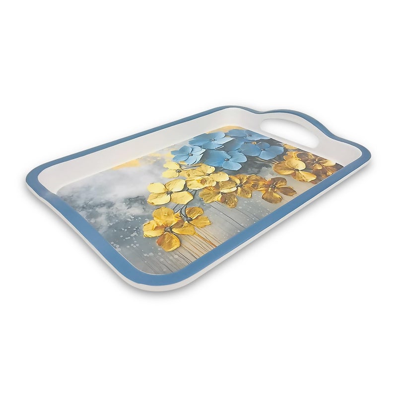 Superware | Food Grade Melamine | Mattrix Tray Set - Teal Harmony (3 nos.) | Stain Free, Glazed Finish - Image 5