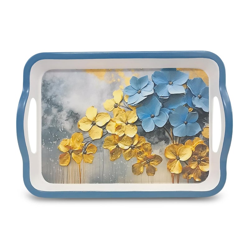 Superware | Food Grade Melamine | Mattrix Tray Set - Teal Harmony (3 nos.) | Stain Free, Glazed Finish - Image 1