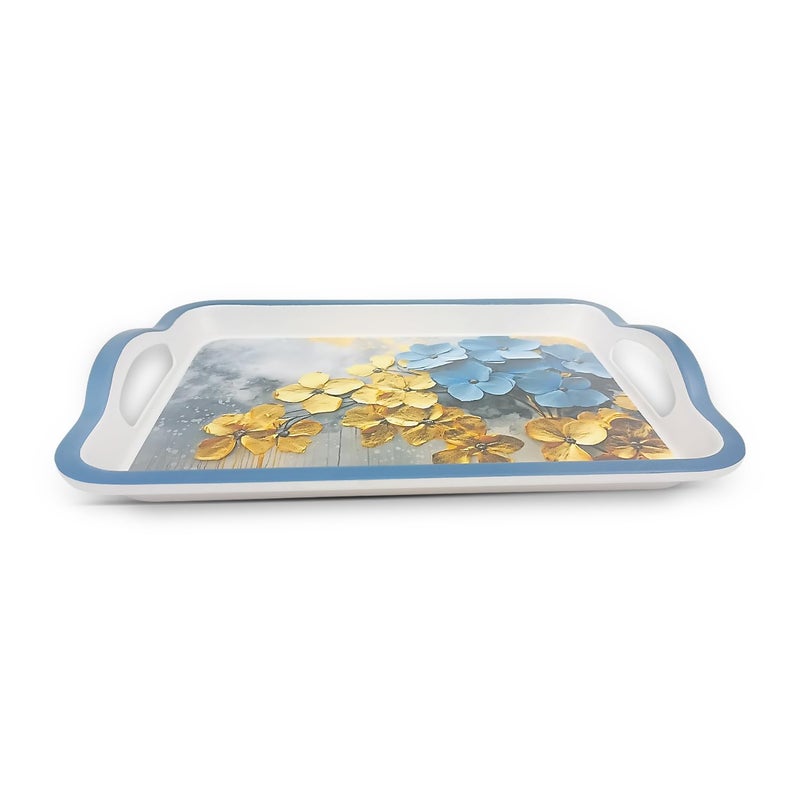 Superware | Food Grade Melamine | Mattrix Tray Set - Teal Harmony (3 nos.) | Stain Free, Glazed Finish - Image 4