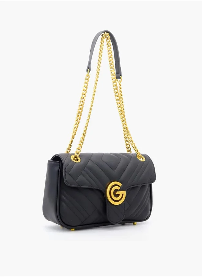 غابرييلا غوتشي Textured Crossbody Bag with Button Closure
