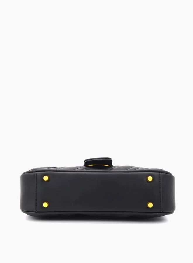 غابرييلا غوتشي Textured Crossbody Bag with Button Closure