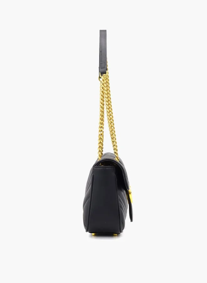 غابرييلا غوتشي Textured Crossbody Bag with Button Closure