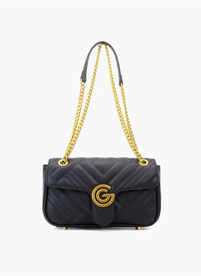 غابرييلا غوتشي Textured Crossbody Bag with Button Closure