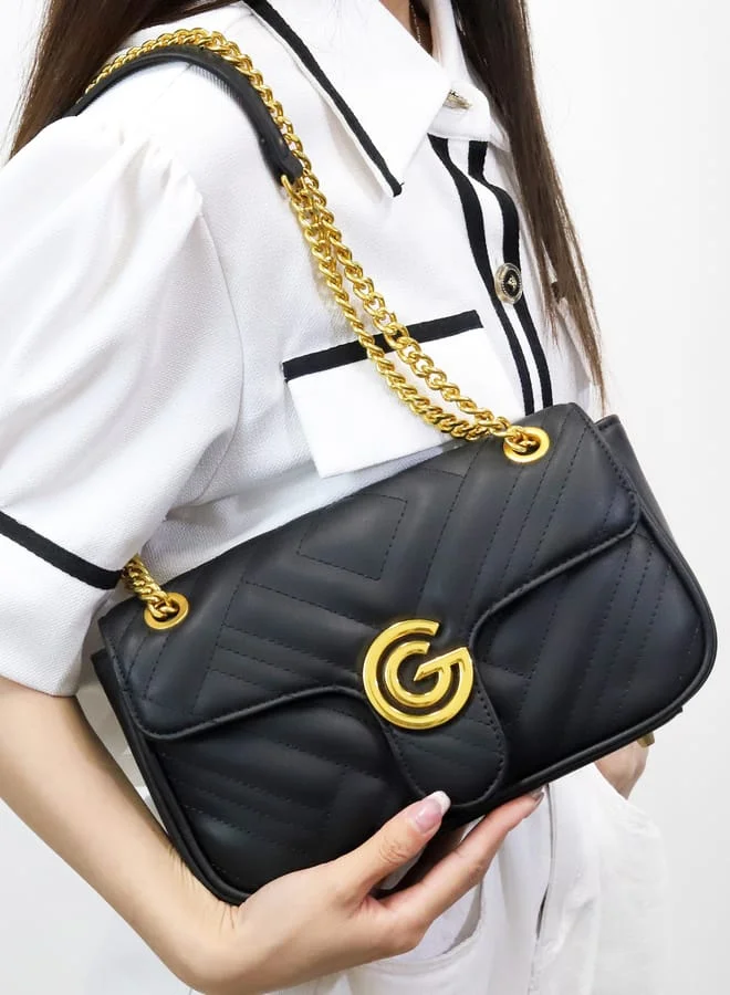 غابرييلا غوتشي Textured Crossbody Bag with Button Closure