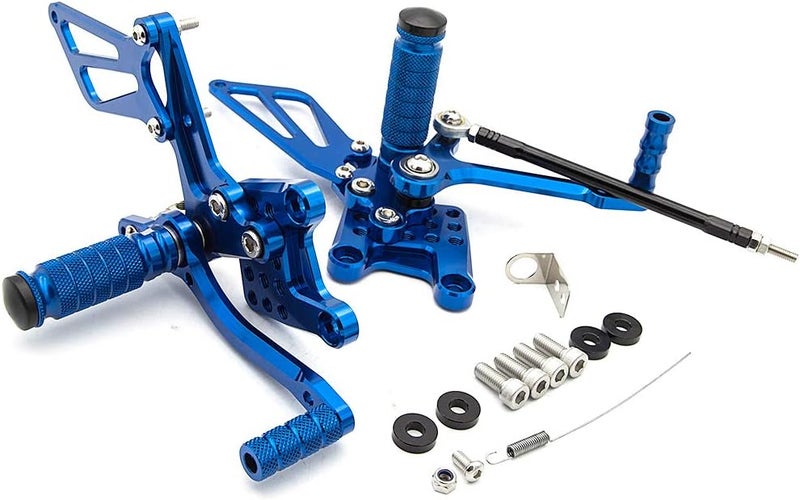 PROCNC Motorcycle Aluminum Rearsets Foot pegs Rear sets Footrest Fit for Suzuki GSXR1000 2000 2001 2002 2003 2004 GSXR750 1996-2005 SV650/SV650S SV1000/S 1998-2014 GSX600 2000-2005 (Blue) - Image 3