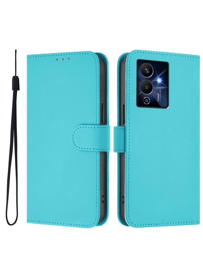 Zaboon Case For Infinix Note 12 Pro 5G Skin Feel Solid Color Leather Phone Case with Lanyard - Image 2