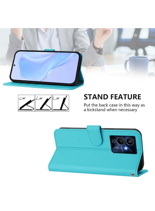 Zaboon Case For Infinix Note 12 Pro 5G Skin Feel Solid Color Leather Phone Case with Lanyard - Image 3