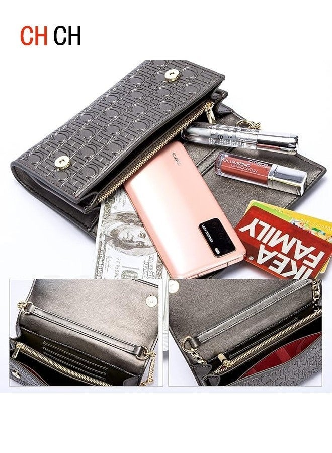 سي اتش سي اتش CHCH حقيبة كتف متسلسلة بتصميم بسيط، أزياء نسائية متعددة الاستخدامات، حقيبة يد مدمجة بلون واحد قابلة للحمل على الكتف - Image 5