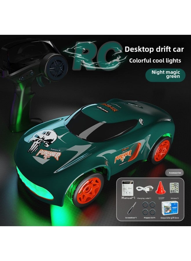 Mini RC Remote Control Four-wheel Drive Drift Car 1:64 Ultra-small Remote Control High-speed Racing Cool Lights Toy Car-Color:1:64 Super Mini Drift Car -Scale:1:64  - Image 1