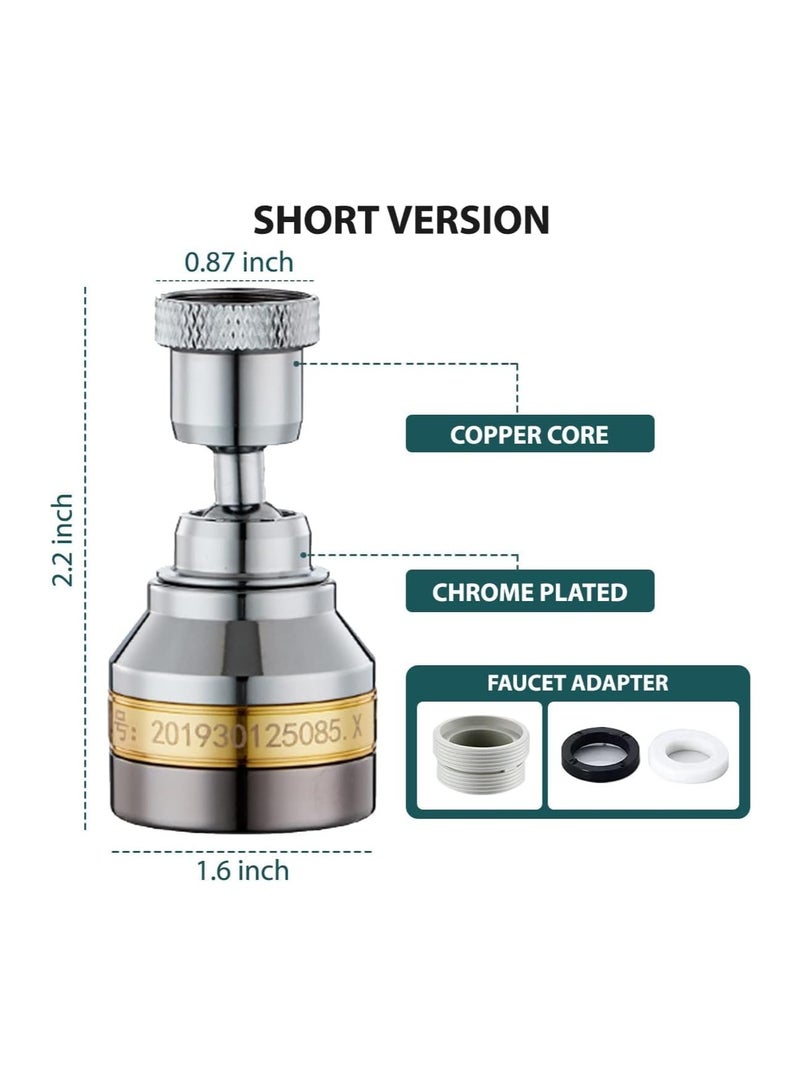 SYOSI Faucet Sprayer Attachment Kitchen Faucet Spray Head Solid Brass and Stainless Steel 360 Degree Rotatable Aerator 3 Flow Mode Adjustable High Pressure Booster Anti-Splash Water Saving Faucet - Image 5