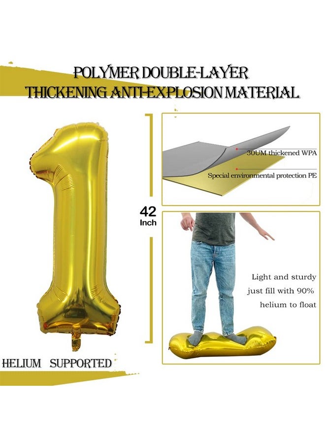 GOER 42 Inch Gold Number 10 Balloonjumbo Foil Helium Balloons For 10Th Birthday Party Decorations And 10Th Anniversary Event  - Image 2