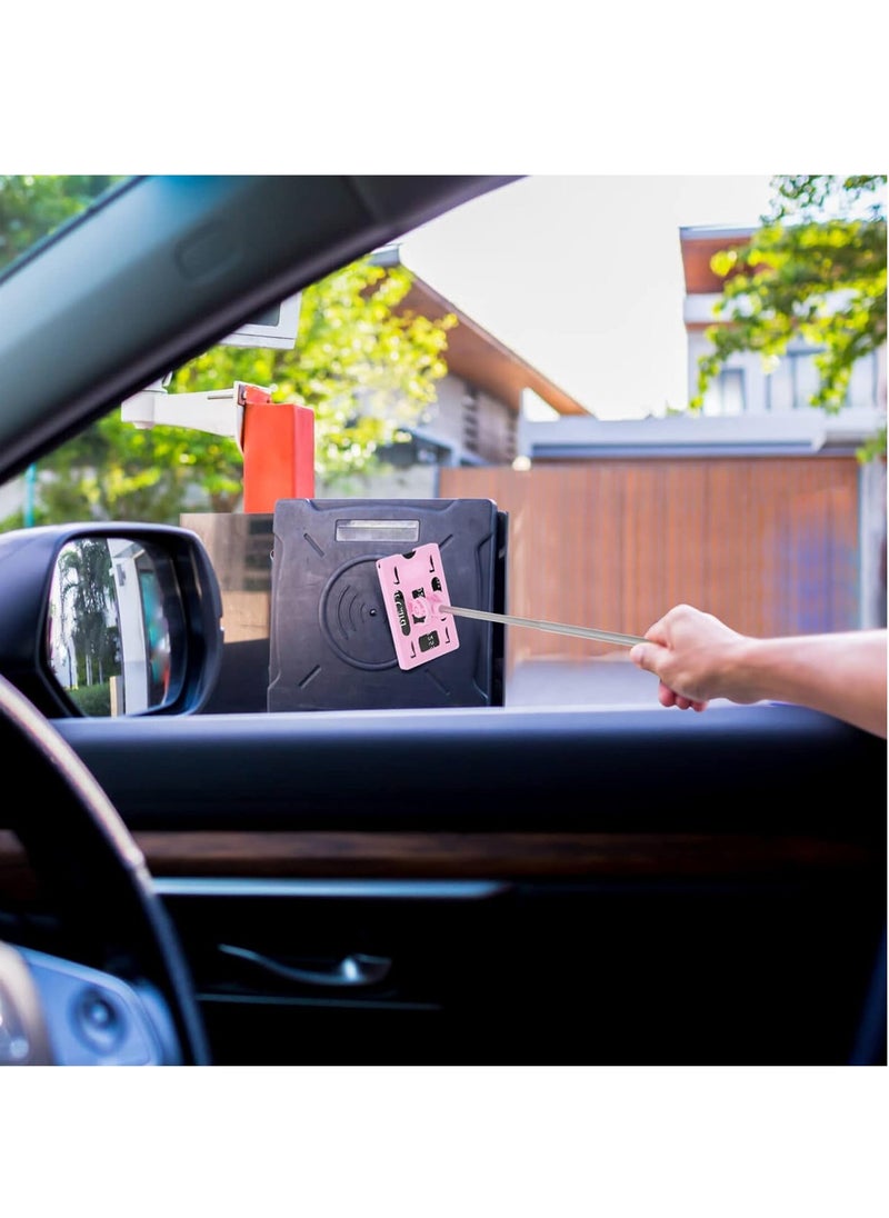 RATSAW - Telescopic Rod Card Holder Professional Parking Payment Tool Reacher Grabber Tool Toll Swiping for Vehicle Parking Pink - Image 1