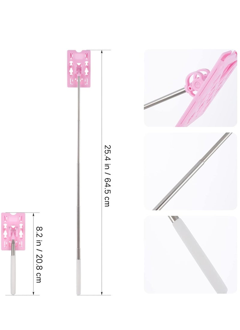 RATSAW - Telescopic Rod Card Holder Professional Parking Payment Tool Reacher Grabber Tool Toll Swiping for Vehicle Parking Pink - Image 1