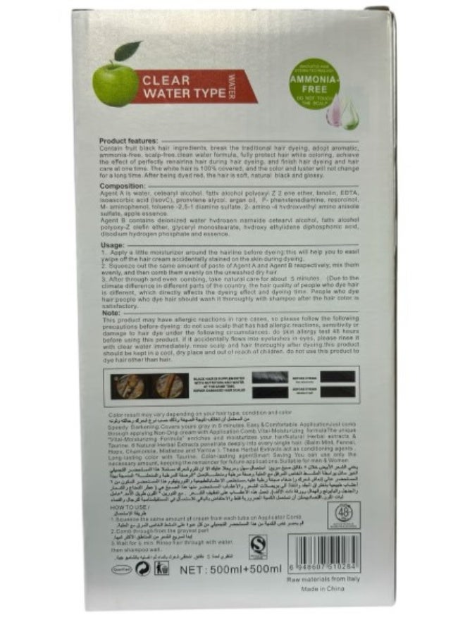 Apple Ammonia Free Apple Fruit Hair Dye Black Cream 1000 ml - Image 3