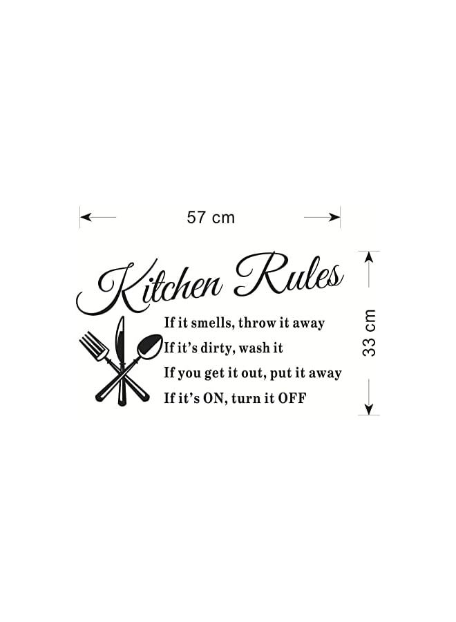 Green Tiger Kitchen Rules Living Room Kitchen Vinyl Carved Wall Stickers Letters Art Quote Decals Home Poster - Image 2