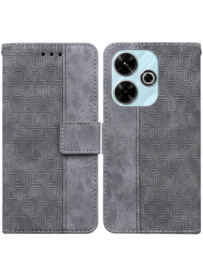 erorex Case For Xiaomi Poco M6 4G Geometric Embossed Leather Phone Case - Image 1