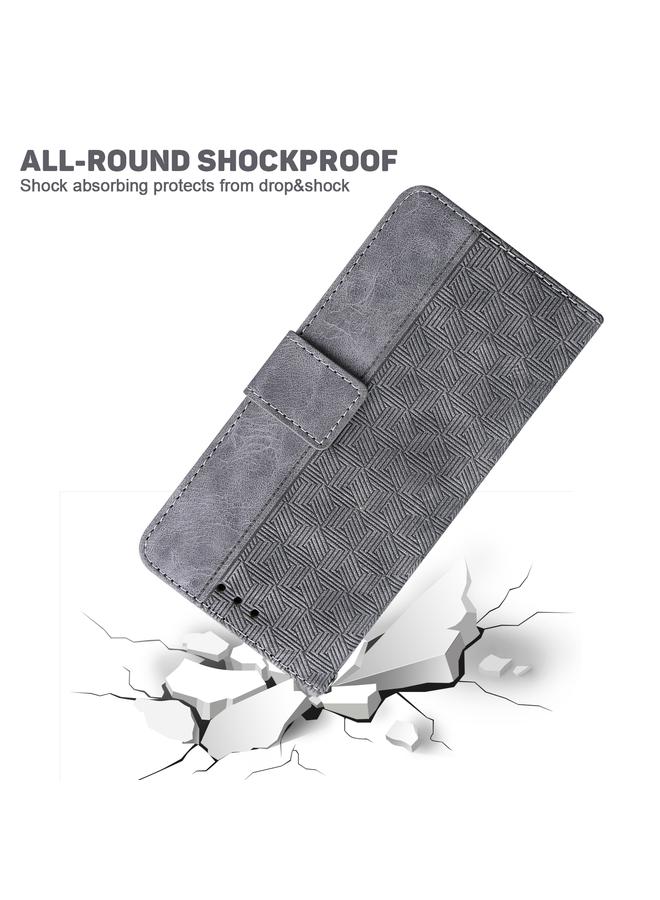 erorex Case For Xiaomi Poco M6 4G Geometric Embossed Leather Phone Case - Image 5